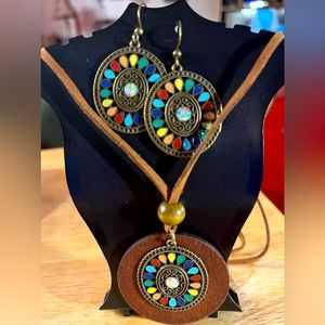 Necklace and Earrings set Bohemian Style
